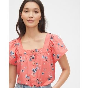Gap Squareneck Button Front Top